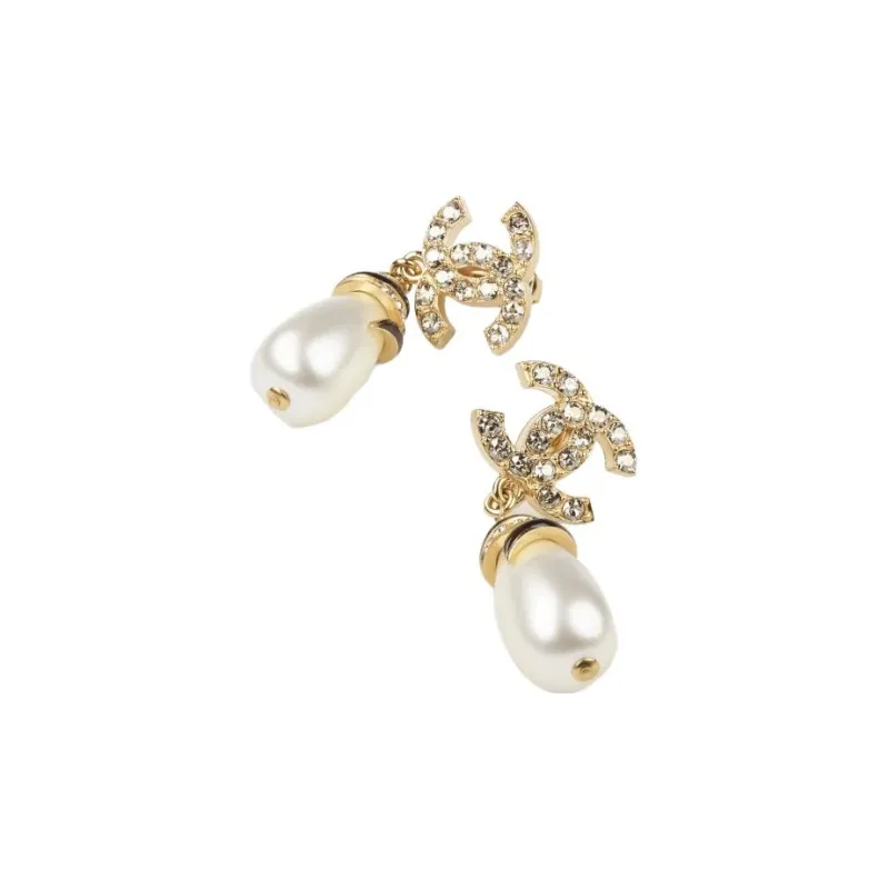 CHANEL Earrings Women's Gold-1