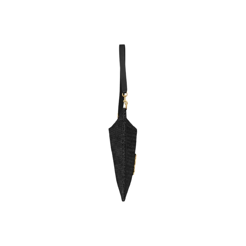 SAINT LAURENT Raffia Handbag, Shoulder Bag Men's Black-2