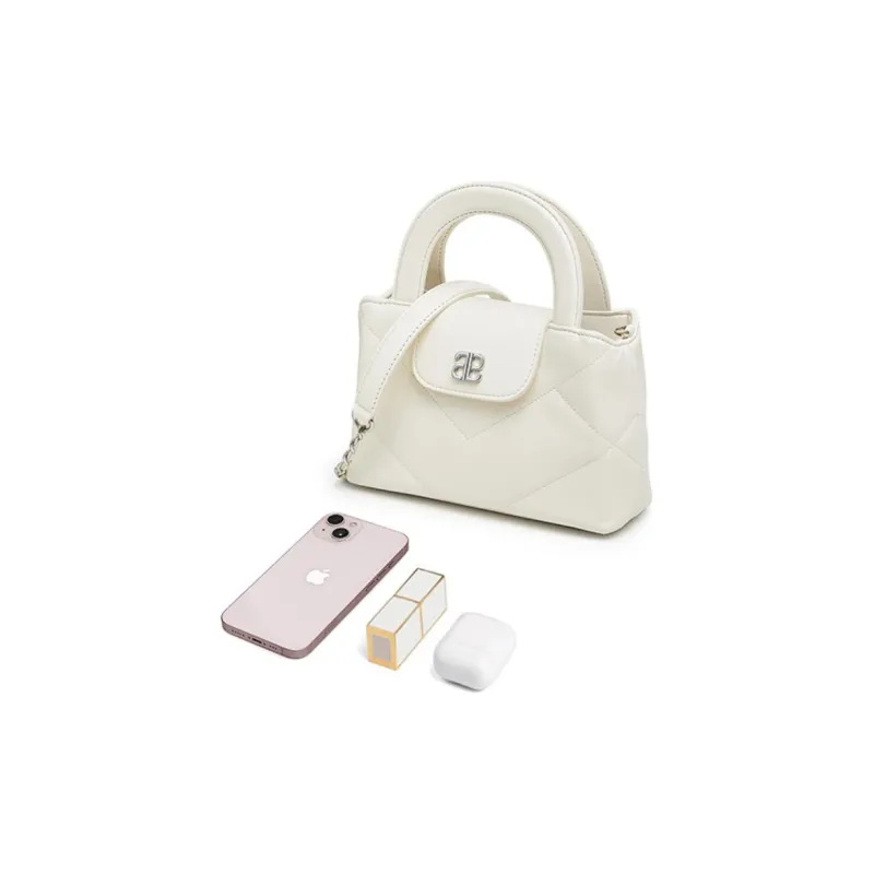 Tata Artificial Leather Crossbody One Shoulder Handbag Women's Beige-3
