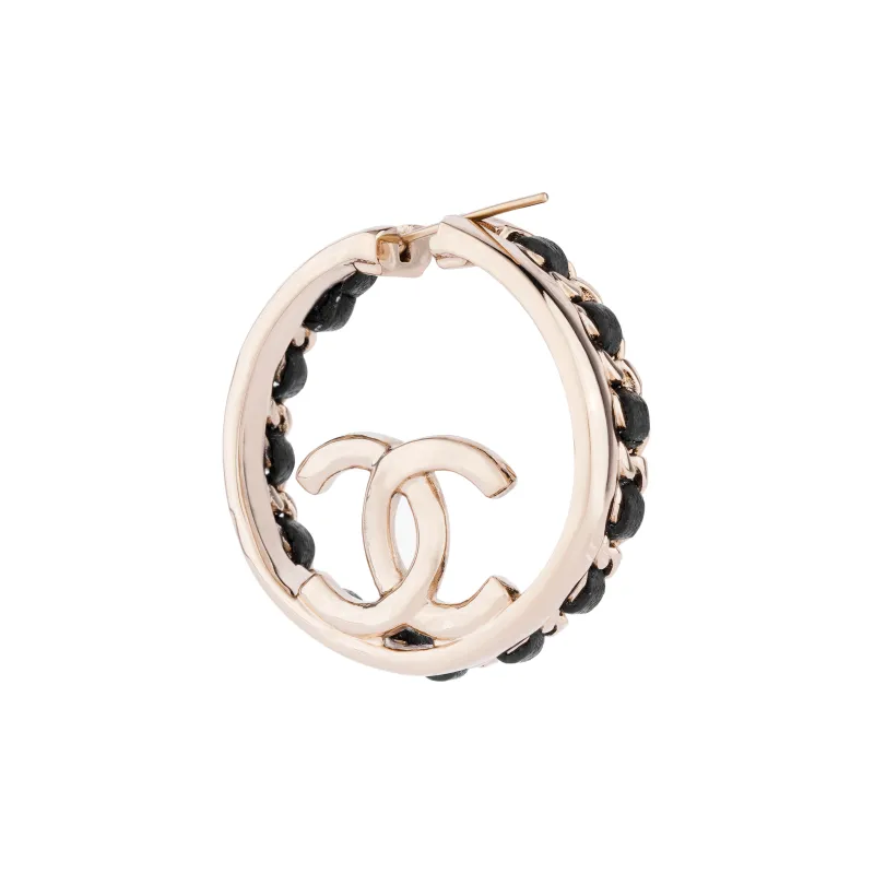 CHANEL Earrings Women's Gold, Black-1