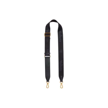Mulberry Grained Leather Shoulder Strap Bag Straps Women's Black