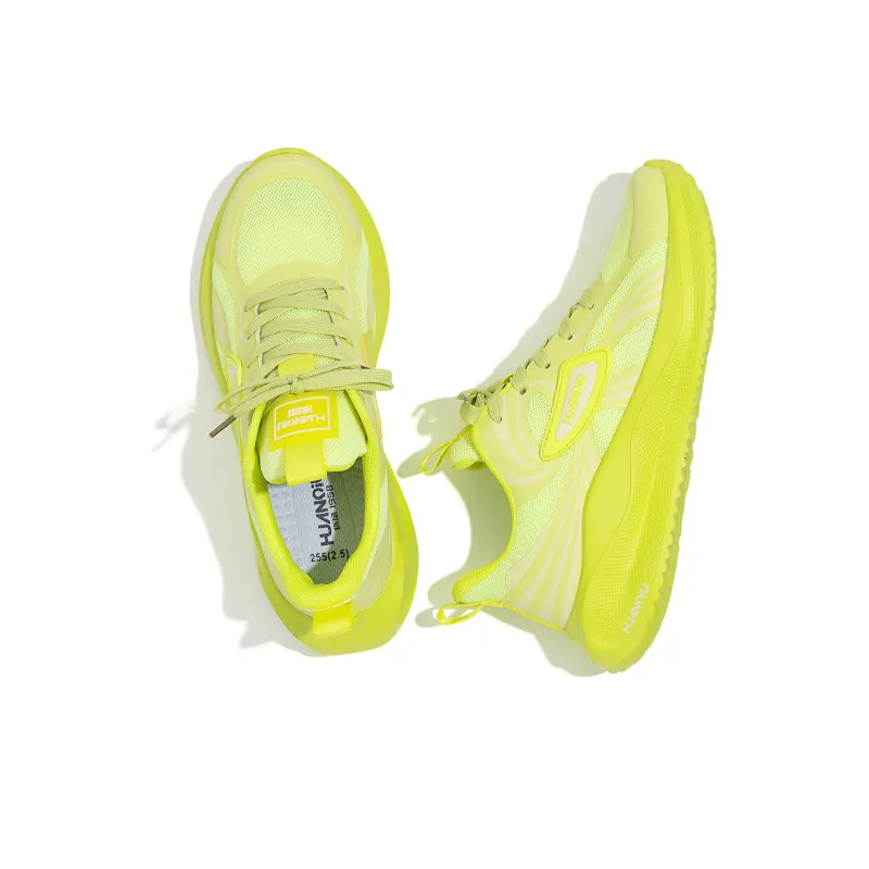 HUANQIU Balance Height Increasing Low Top Running Shoes Men's Green-5