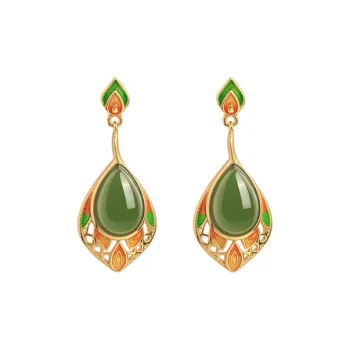 Xiaoyinjiang Earrings Jasper Women's