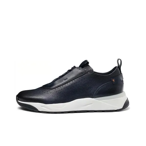 Santoni Low-top Leather Sneakers