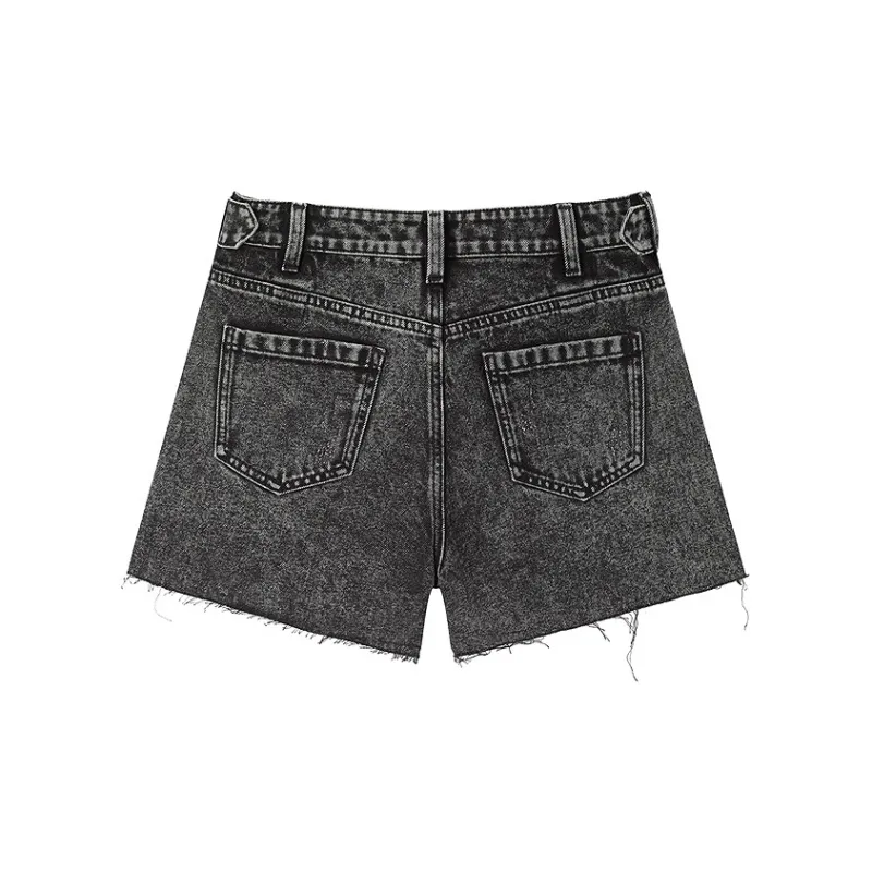 LEDIN Denim Shorts Women's Dark Gray-1