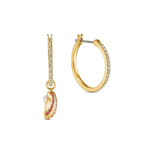 Swarovski Shell Earrings Women's Gold-3