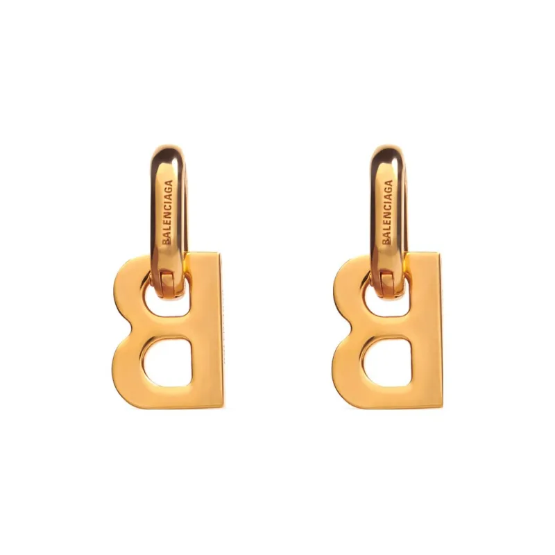 Balenciaga Brass Rhinestone Earrings Women's-1