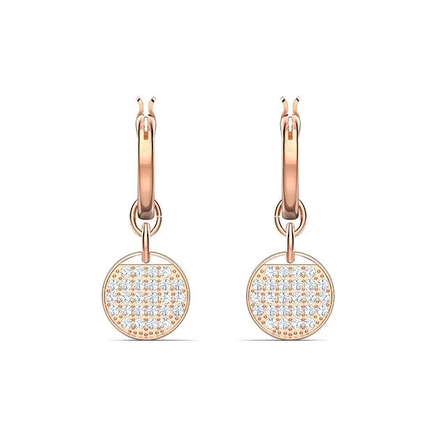 Swarovski Ginger Crystal Earrings Women's White/Rose Gold-0
