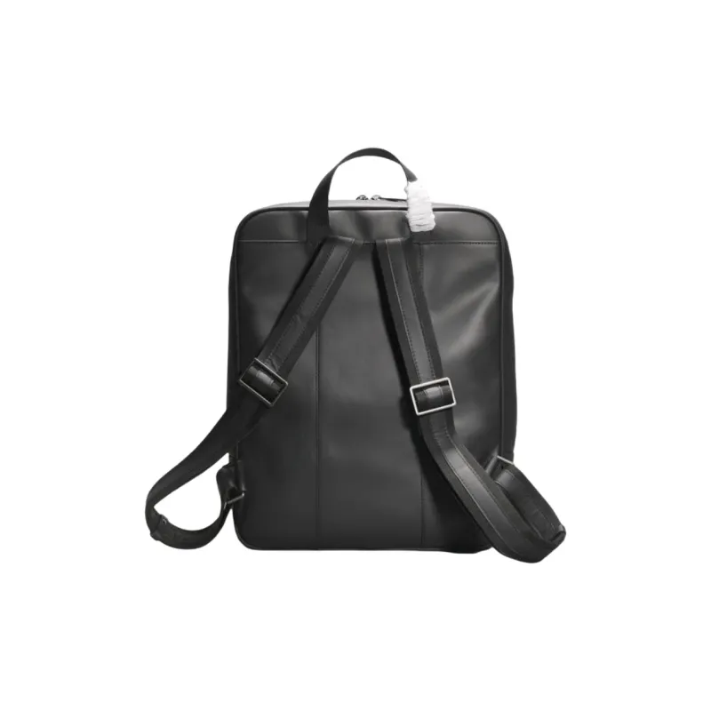 CMLZIUA Top Grain Cow Leather Backpack Unisex Black-2