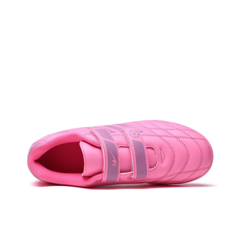 Binary Cushioning Waterproof Breathable Supportive Lightweight Rebound Soccer Shoes Women's Pink-3