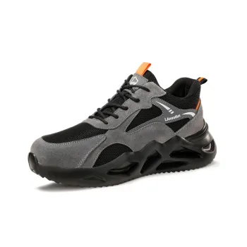 Blue Gull Shield Lightweight Rebound Low-Top Outdoor Shoes Unisex Gray