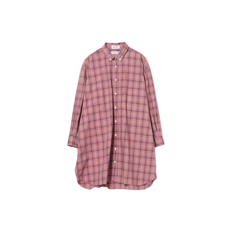 Beams x INDIVIDUALIZED SHIRTS SS24 Long-Sleeved Dresses Women's Red-1