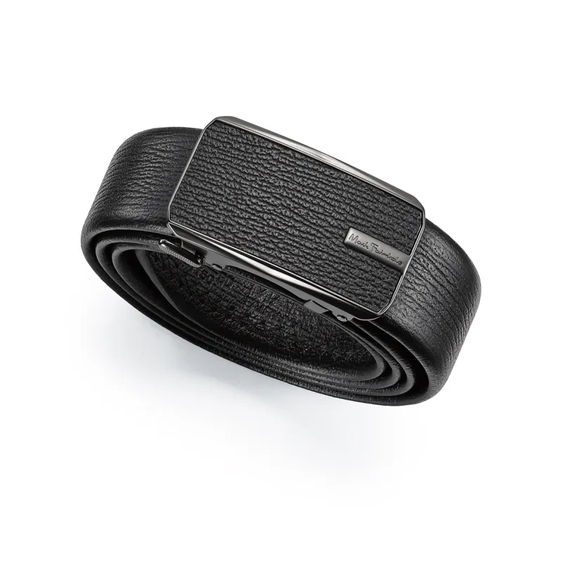 FAIRWHALE Business Style Automatic Buckle High End Subtle Top Grain Cow Leather Belt Men's Width 3.5CM-2
