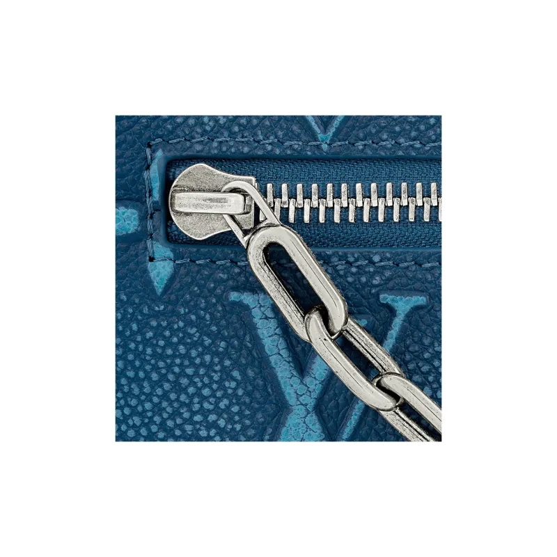 LOUIS VUITTON SOFT TRUNK Cow Leather Box Bag Handbag Shoulder Bag Crossbody Bag Mini Men's Blue-4