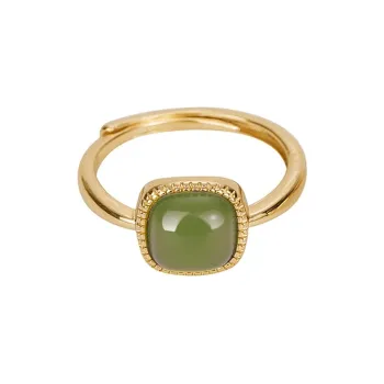 Jianlu Hetian Jade Rings Women's Green Jade