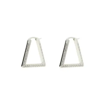 Bottega Veneta Logo Engraved Triangle Earrings