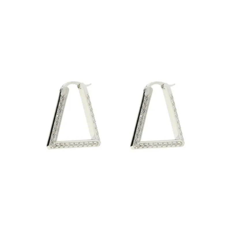 Bottega Veneta Logo Engraved Triangle Earrings-0