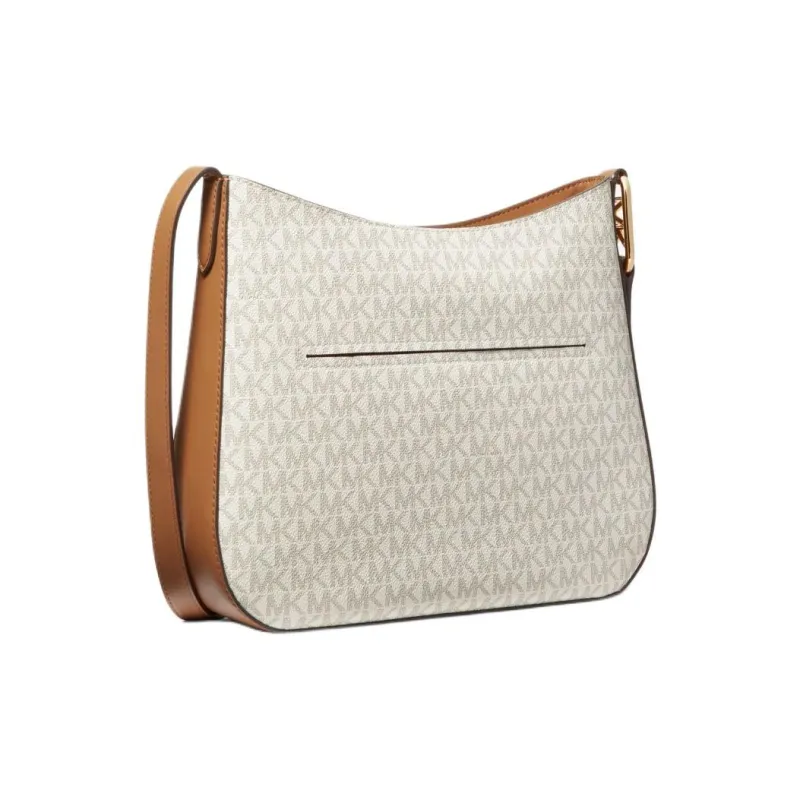 MICHAEL KORS Canvas Shoulder Bag, Crossbody Bag Tubas Women's Vanilla & Acorn-1