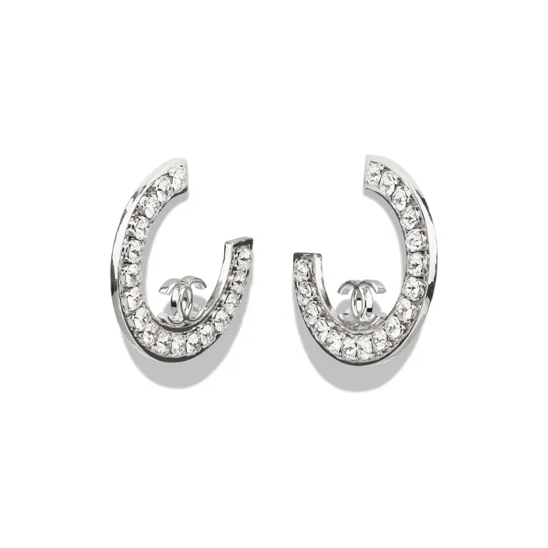 CHANEL Earrings Women's Silver-2