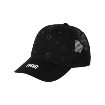 DKNY Logo-print Eyelet-embellished Cotton Cap