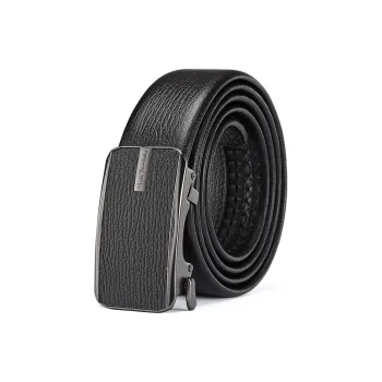 FAIRWHALE Business Style Automatic Buckle High End Subtle Top Grain Cow Leather Belt Men's Width 3.5CM