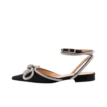 MACH & MACH Double Bow Pointed Toe Ballerina Shoes Women's
