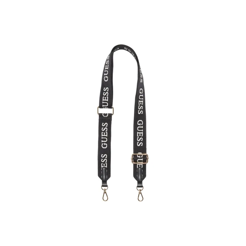 GUESS Artificial Leather Webbing Strap Bag Strap Unisex Black-0