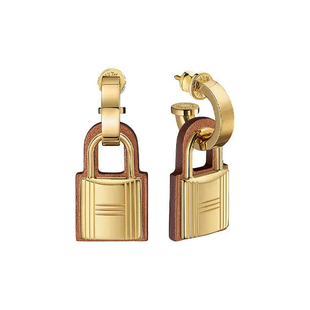 HERMES O'Kelly Earrings Women's Gold-0
