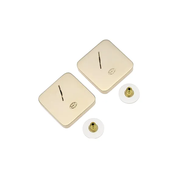CHANEL 2023 Cc Square Stud Earrings-1