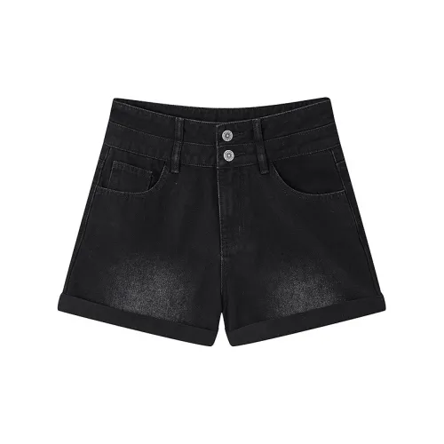 LEDIN Denim Shorts Women's Dark Gray