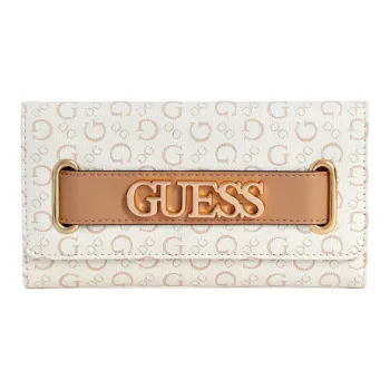 GUESS Artificial Leather Clutch Women's White