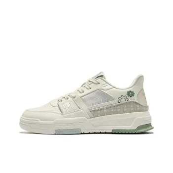 Erke Battery Panda Magic Panda Cushioning Wear Resistant Low Top Skateboard Shoes Men's White Green