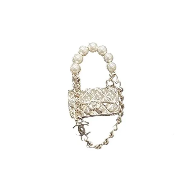 CHANEL Pearl Earrings Women's White-2