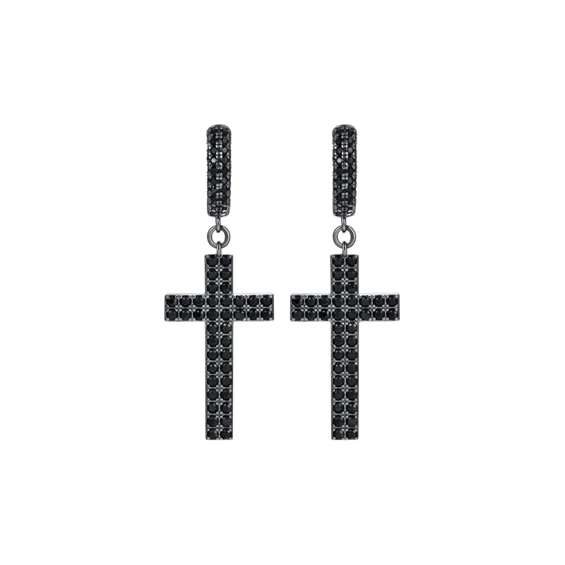 APORRO 925 Sterling Silver With Zircon Minimalist Style Versatile Hoop Earrings Unisex Gold/white Gold/black Gold-4