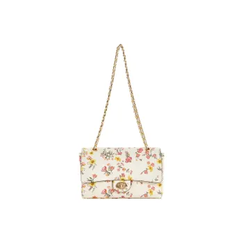 GUESS Artificial Leather Portable Crossbody Bag Shoulder Bag Regular Women's Beige White & Multicolor