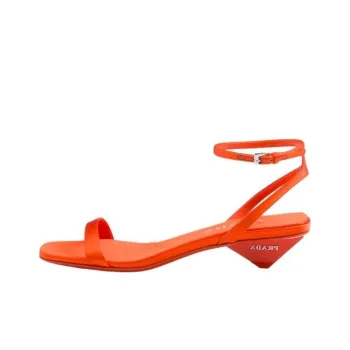PRADA Triangle-heel Satin Sandals