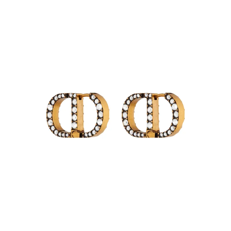 DIOR 30 Montaigne Earrings Women's Gold/Black-0