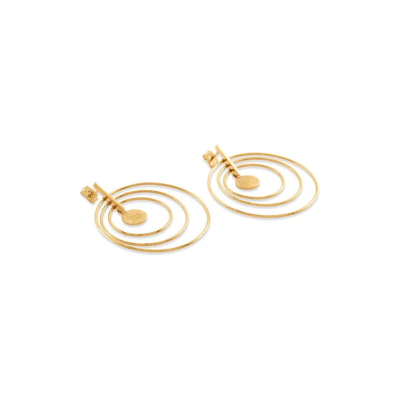 Agatha Alloy Earrings Women's Gold-2