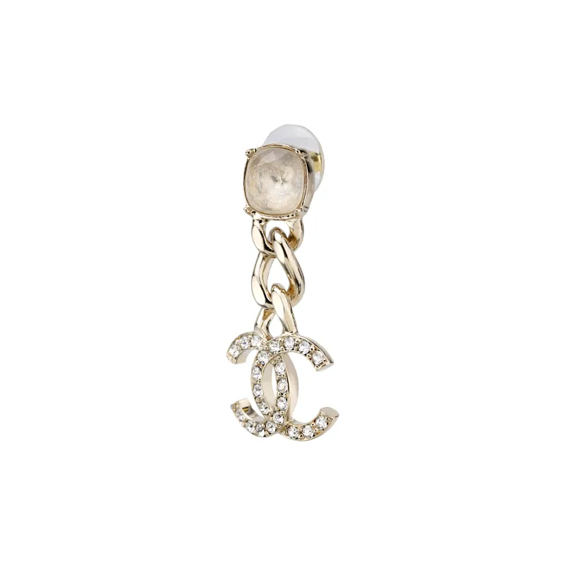 CHANEL Metal Earrings Women's Gold-1