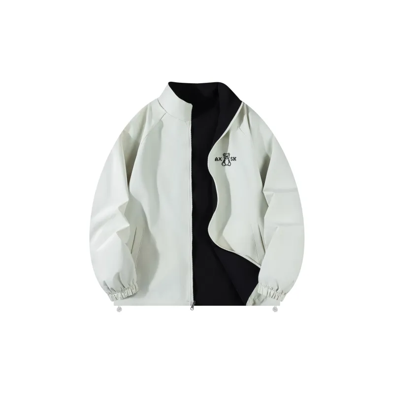 A.X.S.K Jackets Coats Unisex Black-3