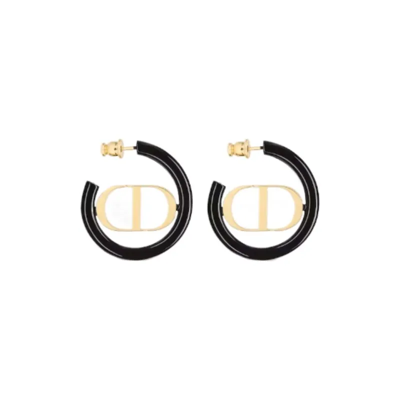 DIOR Metal Earrings Women's Black-1