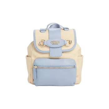 GUESS Artificial Leather Backpack Unisex Blue