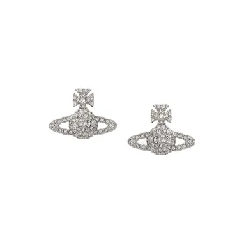 Vivienne Westwood Crystal embellished Logo Stud Earring