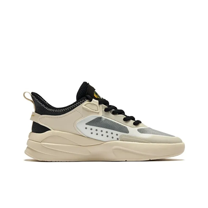 Erke Battery Panda 3.0 Cushioning Wear Resistant Low Top Skateboard Shoes Men's Warm Linen Jet Black-1
