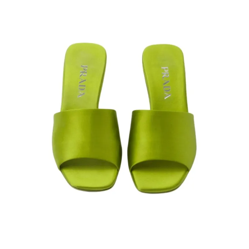 PRADA 35mm Triangle-heel Satin Mules-4