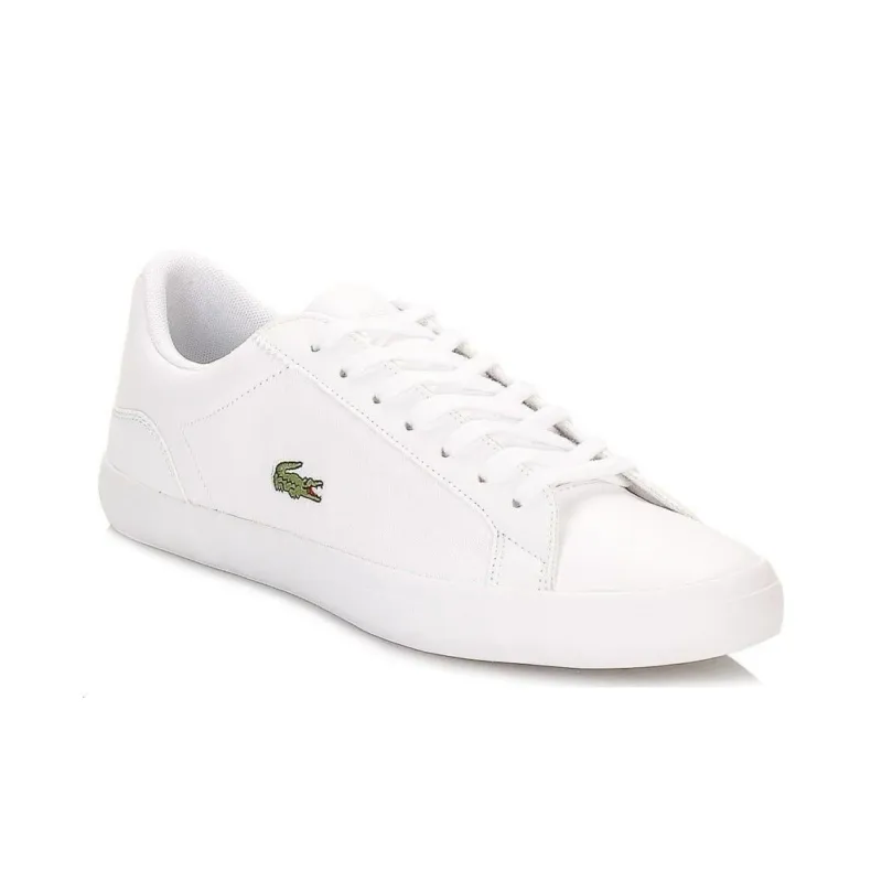 LACOSTE Lightweight Low Top Skateboard Shoes Men's White-1
