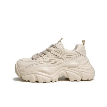 CAMEL Chunky Sneakers Women's Low Top Apricot/Black