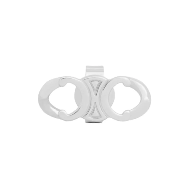 CELINE Brass Earrings Men's Silver-0