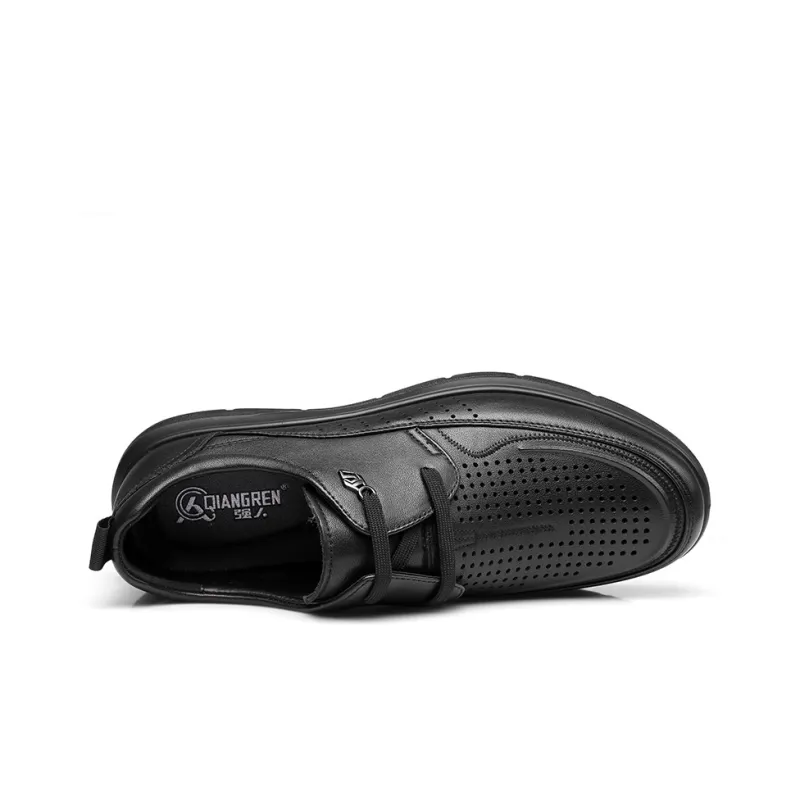 Strongman 3515 Leather Shoes For Men Summer Breathable And Cool Leather Shoes Dad Shoes Soft Sole Comfortable-3