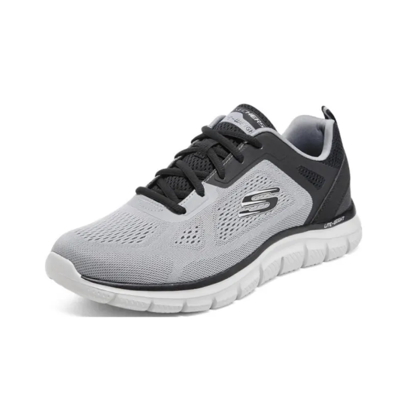 Skechers Cushioning Slip Resistant Waterproof Low Top Running Shoes Men's Black Gray-2